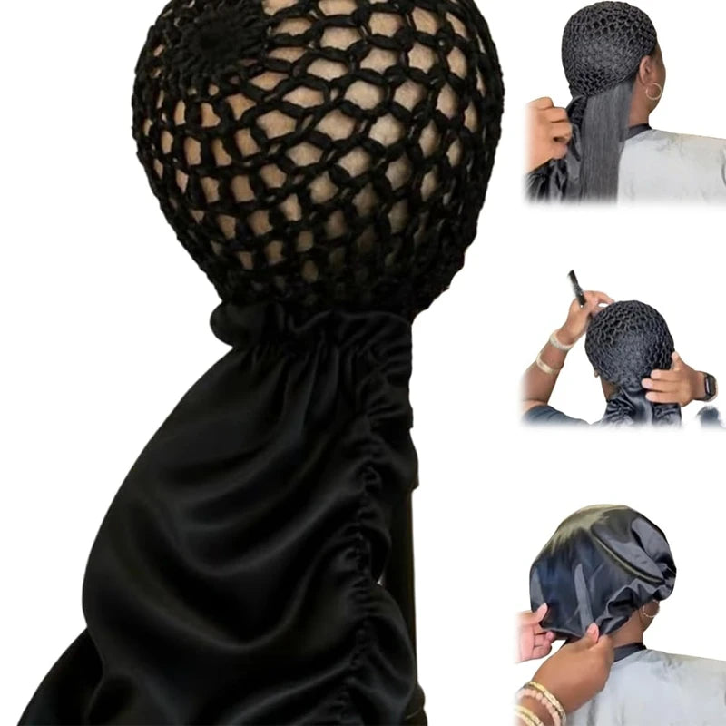 Elevate Your Hair Care with Our 2-in-1 Reversible Wrap Cap Bonnet - Perfect for Silk Press, Curly Hair & Wig Protection!