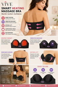 Red Light Therapy Breast Lifting & Firming Massage Bra | Infrared Heating Chest Enhancer - Lift Sagging Breasts, Boost Circulation, Natural Firmness & Fuller Look