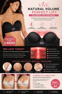 Red Light Therapy Breast Lifting & Firming Massage Bra | Infrared Heating Chest Enhancer - Lift Sagging Breasts, Boost Circulation, Natural Firmness & Fuller Look