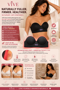 Red Light Therapy Breast Lifting & Firming Massage Bra | Infrared Heating Chest Enhancer - Lift Sagging Breasts, Boost Circulation, Natural Firmness & Fuller Look