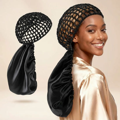 Elevate Your Hair Care with Our 2-in-1 Reversible Wrap Cap Bonnet - Perfect for Silk Press, Curly Hair & Wig Protection!