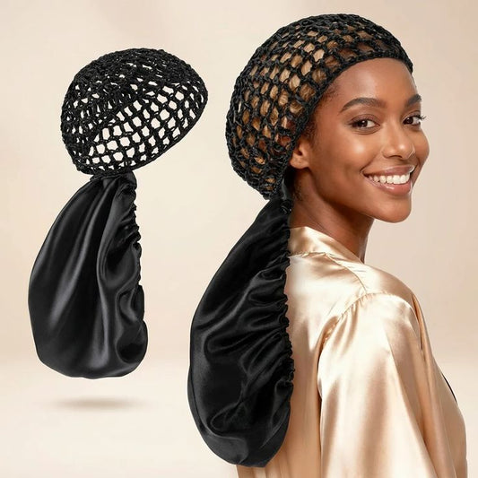 Mejora tu cuidado capilar con nuestro gorro 2 en 1 reversible — ¡Perfecto para cabello liso, rizado y protección de pelucas!